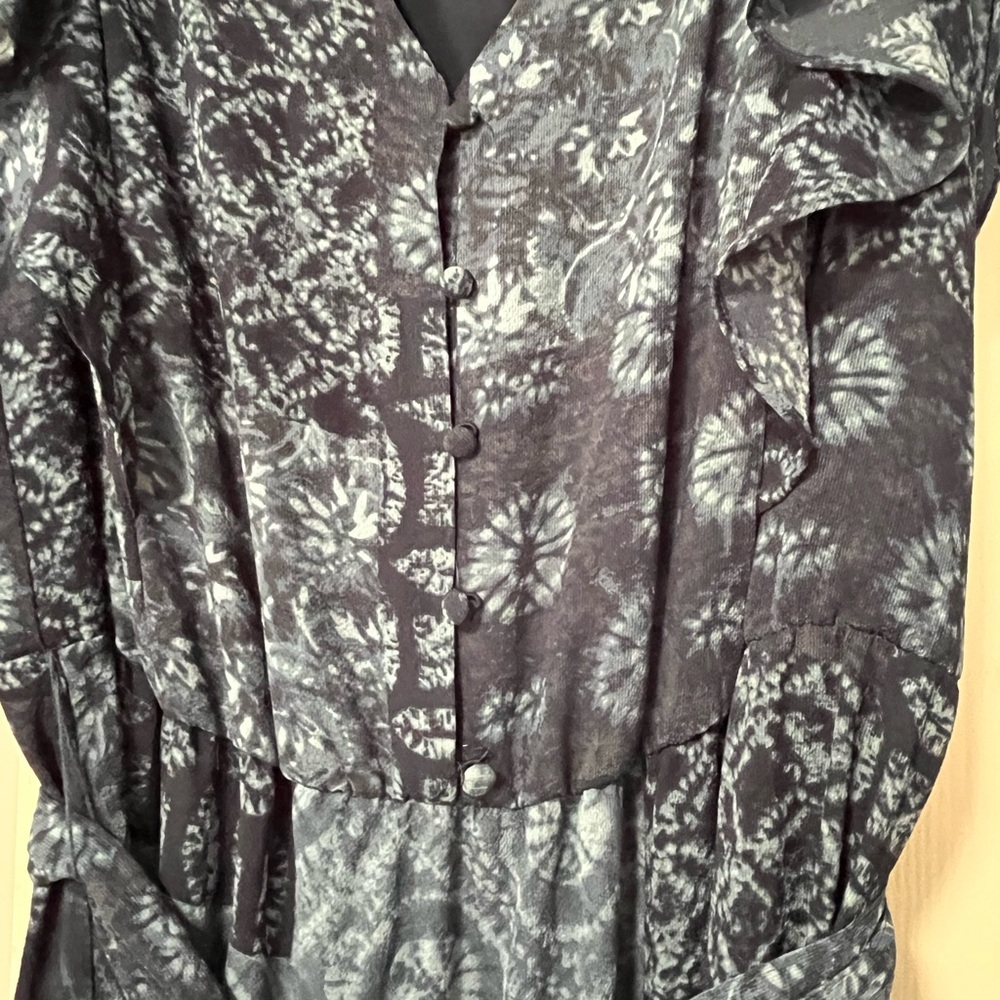 Lauren Ralph Lauren Blue Patterned Maxi Dress - Picture 8 of 12